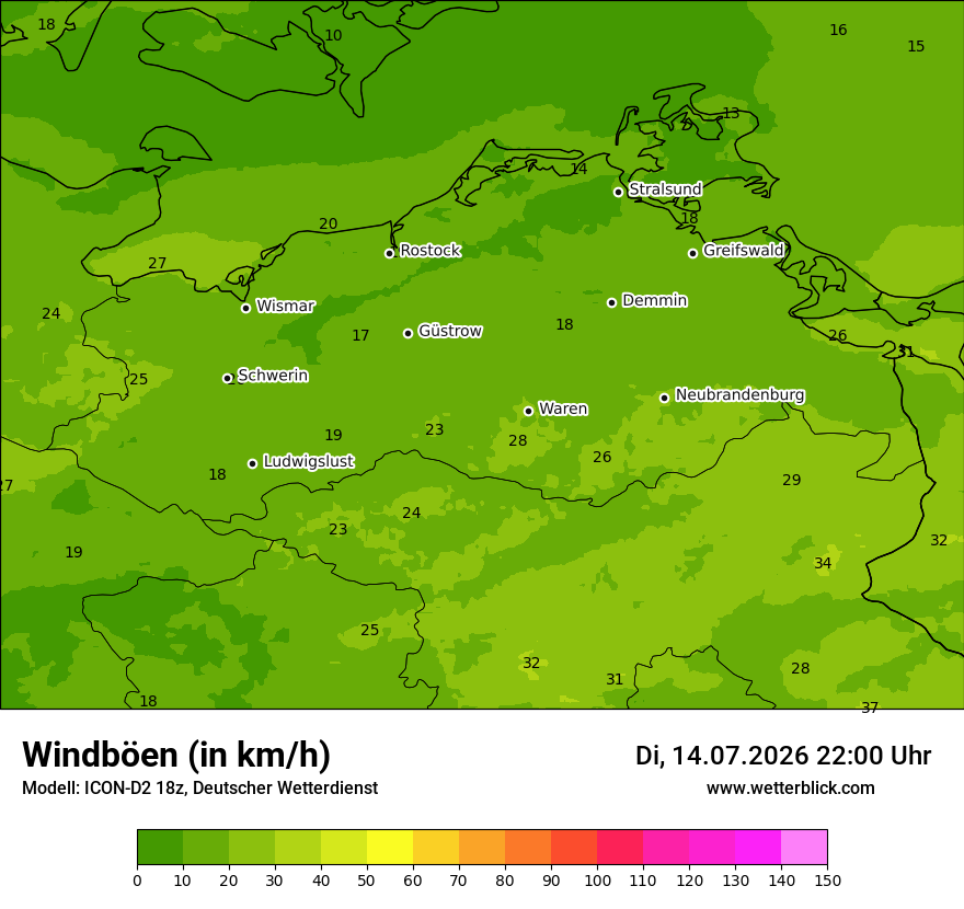 Maximale Windböen