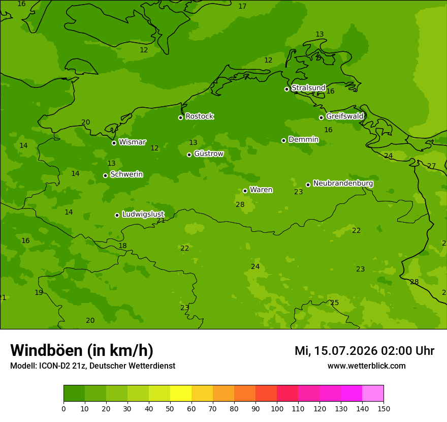 Maximale Windböen