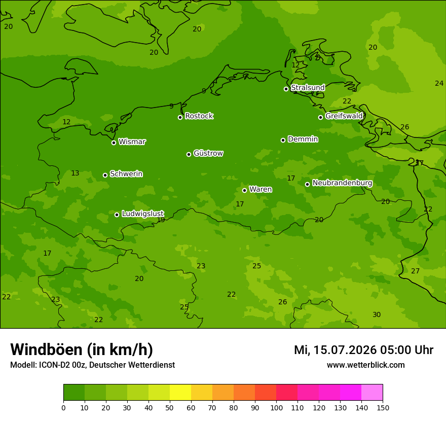 Maximale Windböen