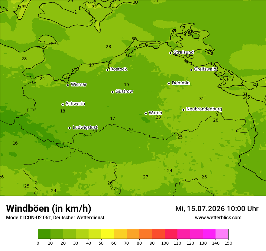 Maximale Windböen