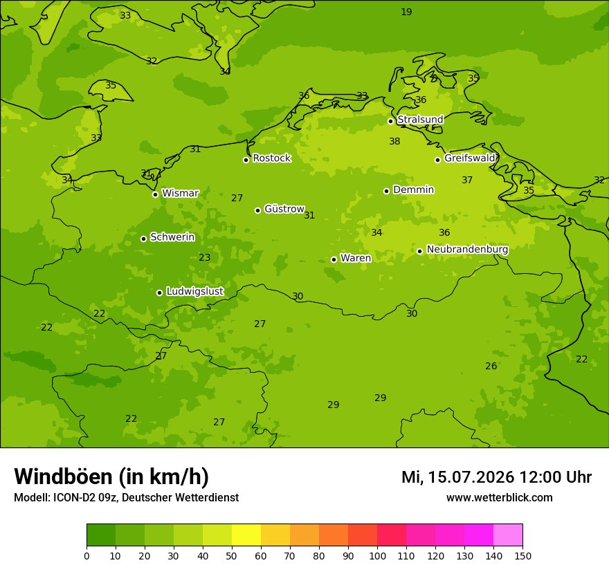 Maximale Windböen