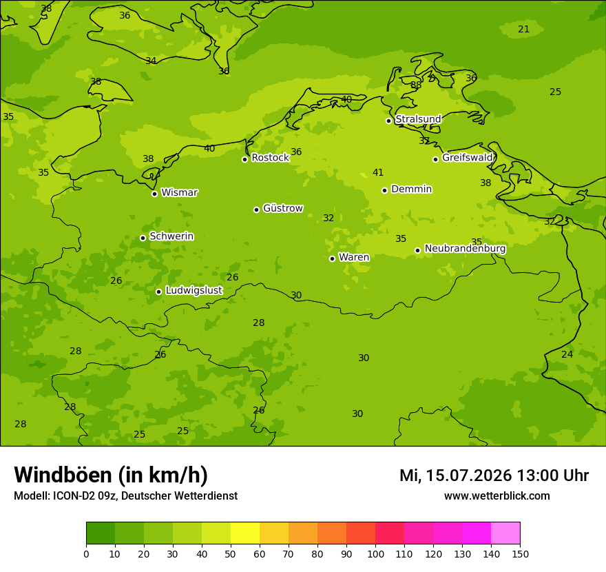 Maximale Windböen