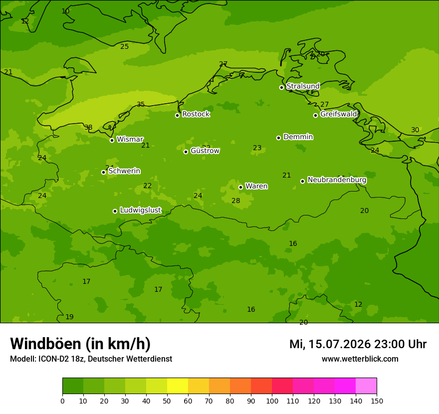 Maximale Windböen