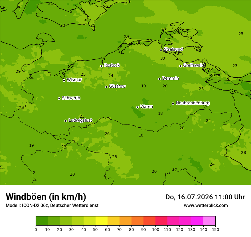 Maximale Windböen