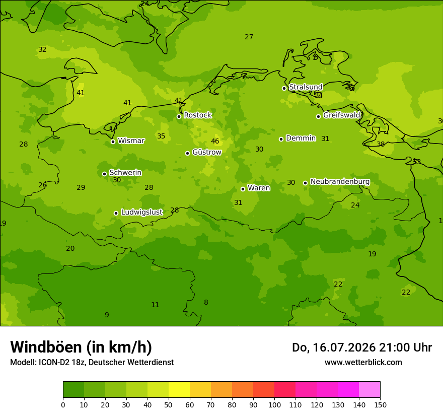 Maximale Windböen