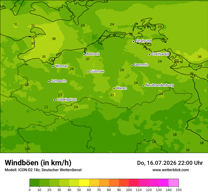 Maximale Windböen