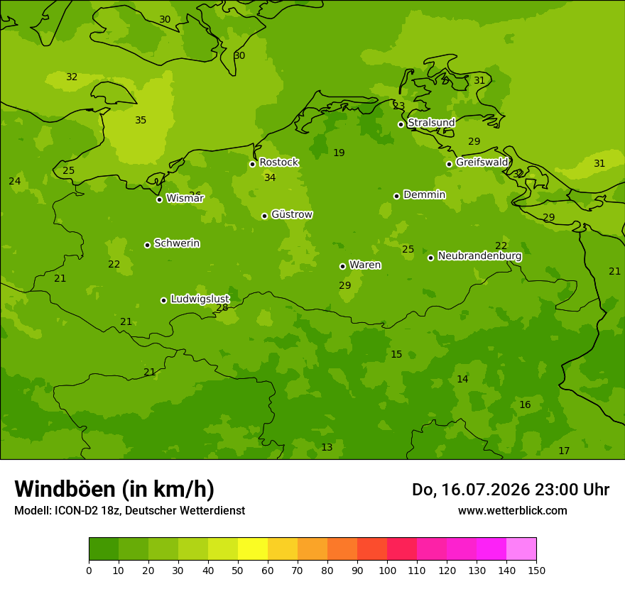 Maximale Windböen