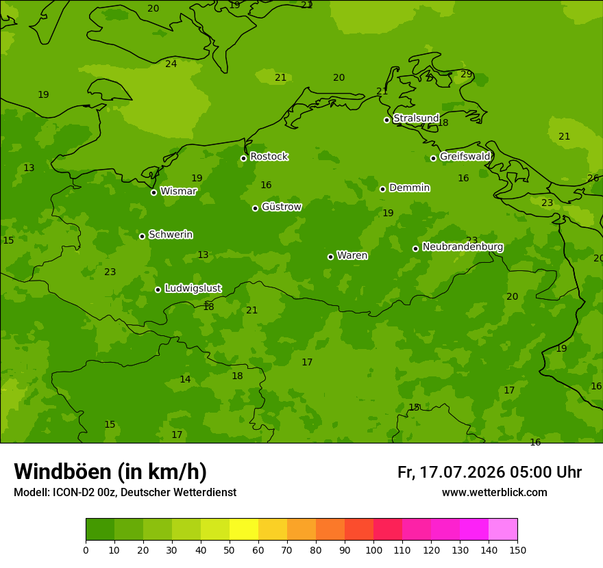 Maximale Windböen