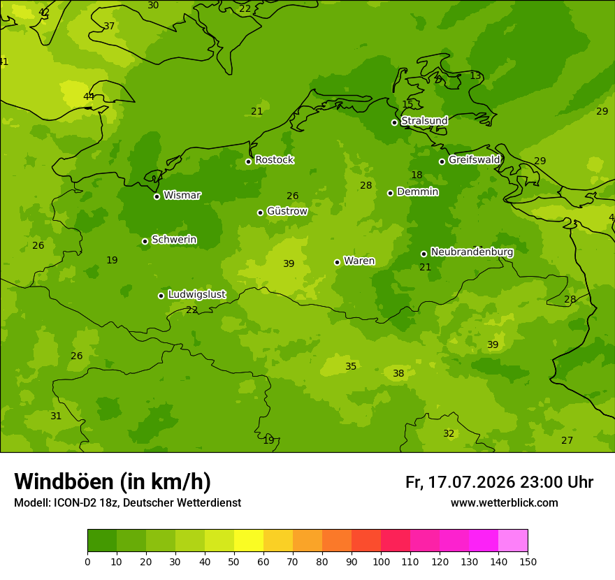 Maximale Windböen