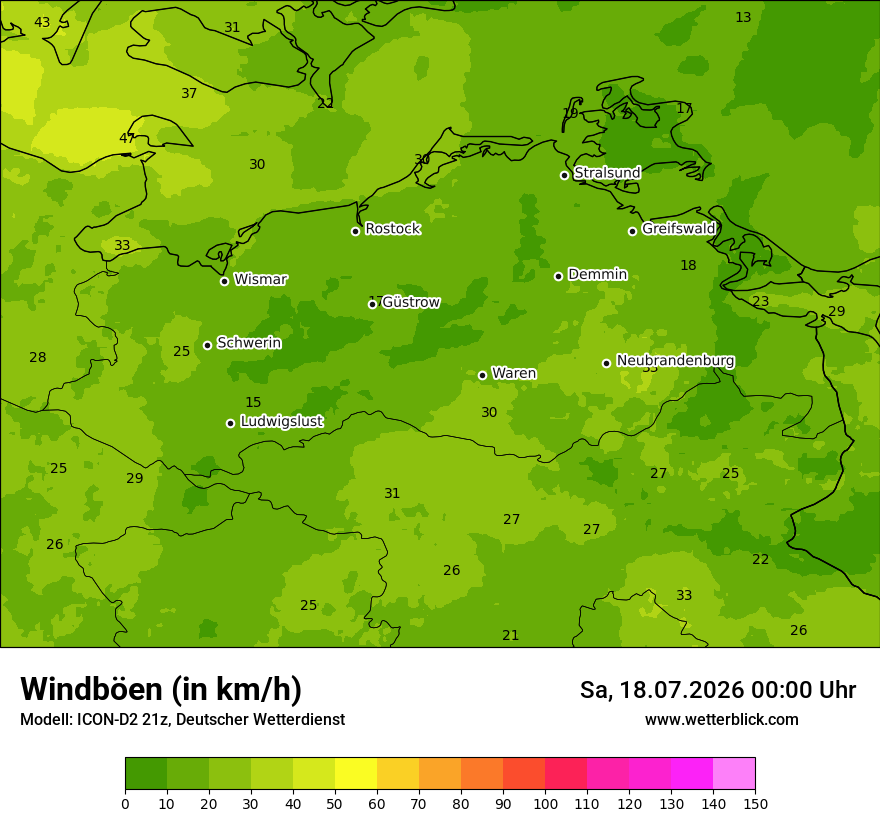 Maximale Windböen