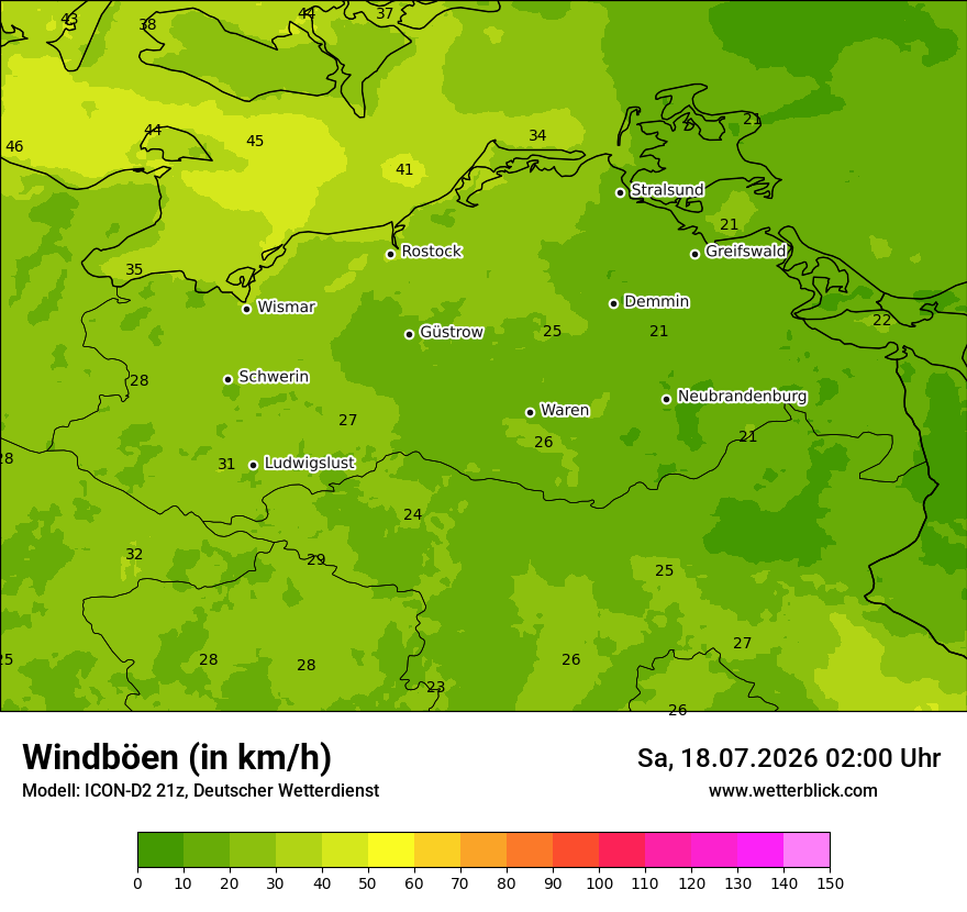 Maximale Windböen