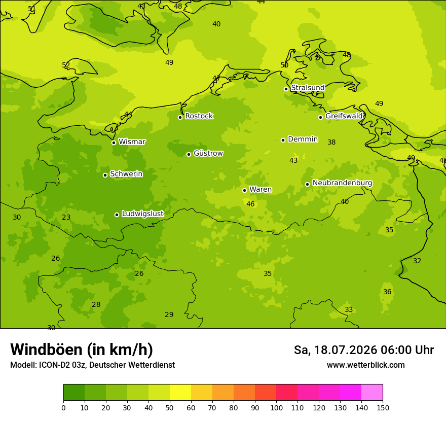 Maximale Windböen