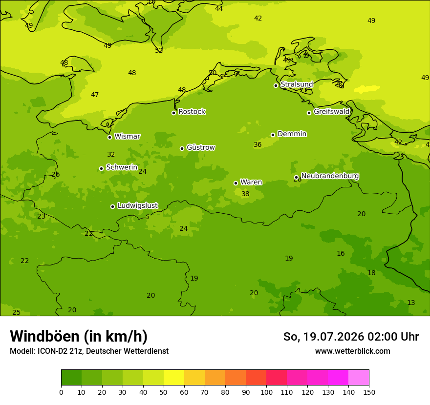 Maximale Windböen