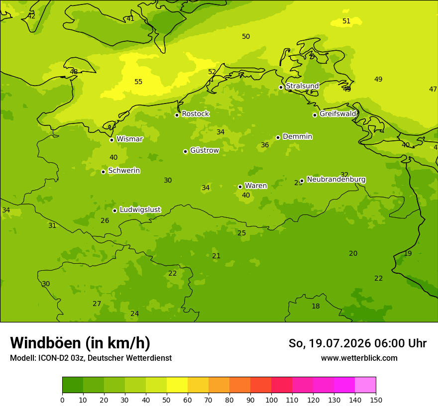 Maximale Windböen