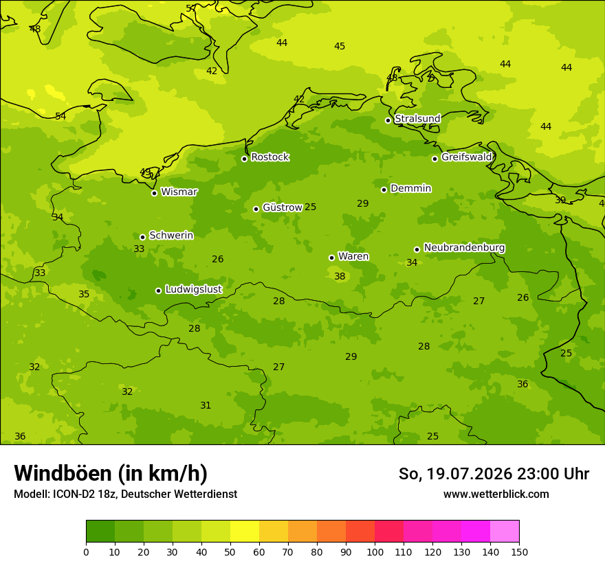 Maximale Windböen