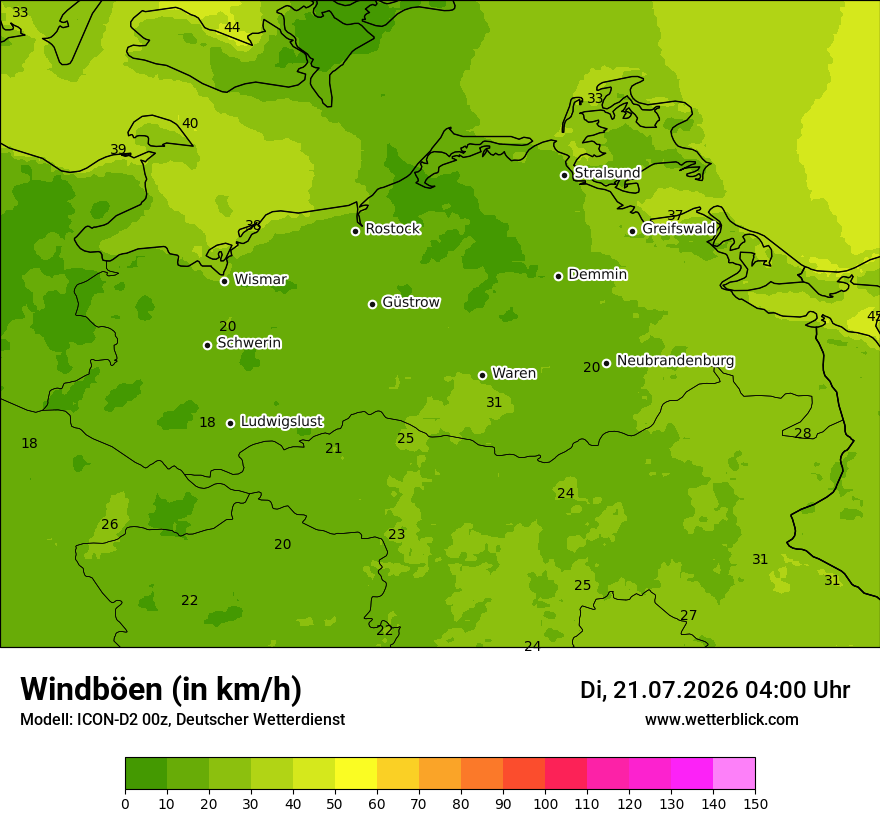Maximale Windböen
