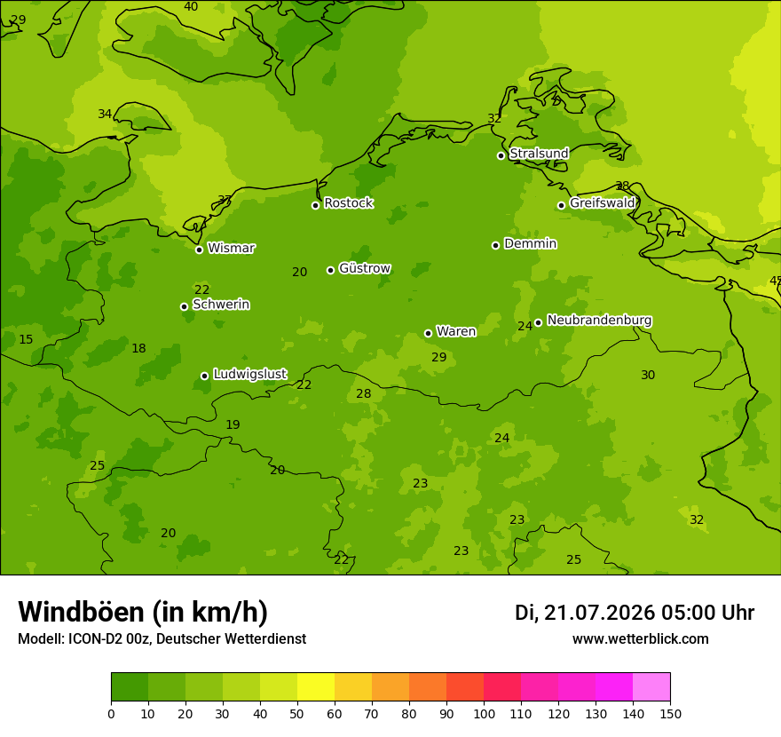 Maximale Windböen