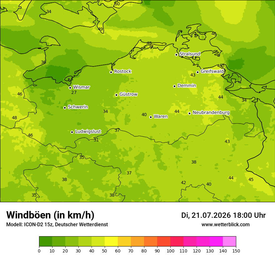 Maximale Windböen