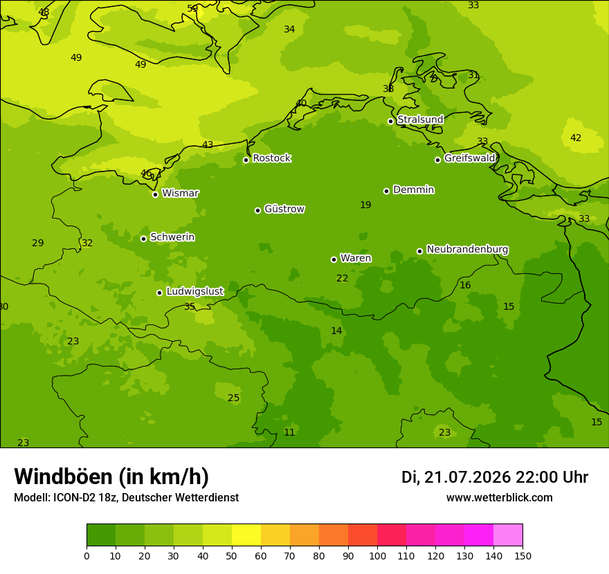 Maximale Windböen
