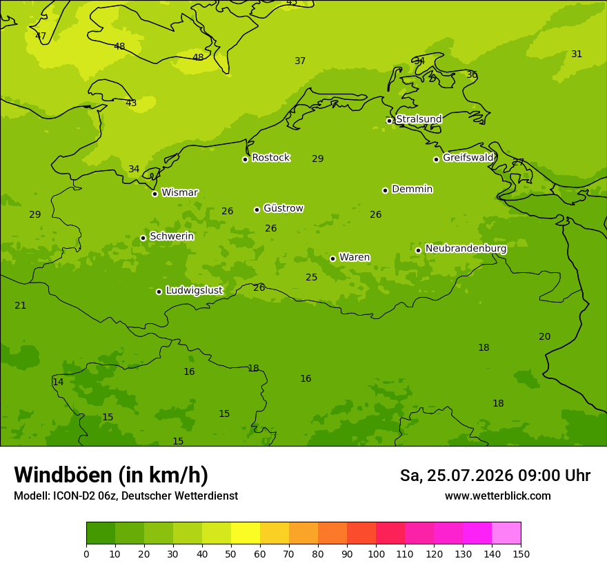 Maximale Windböen