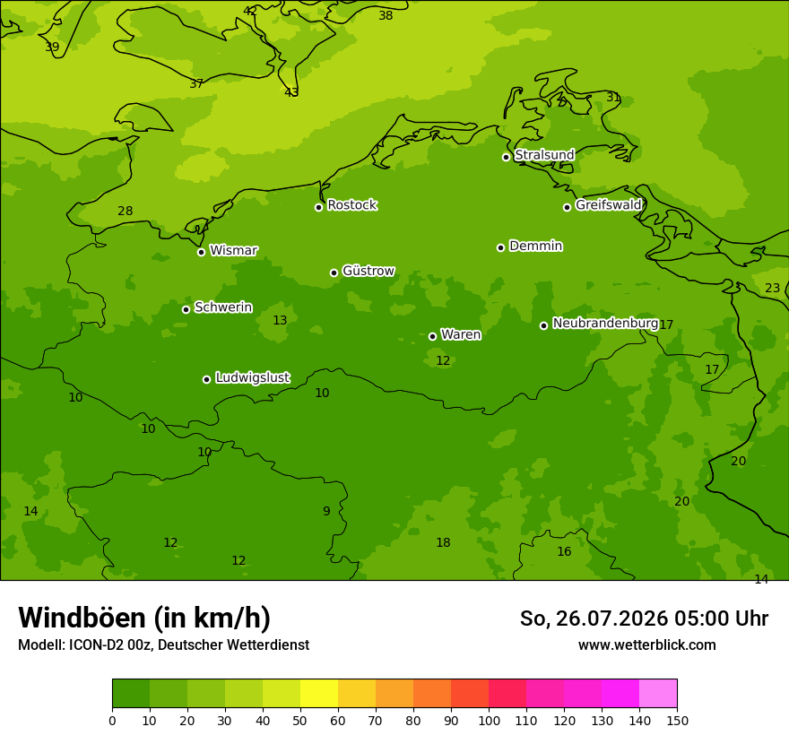 Maximale Windböen