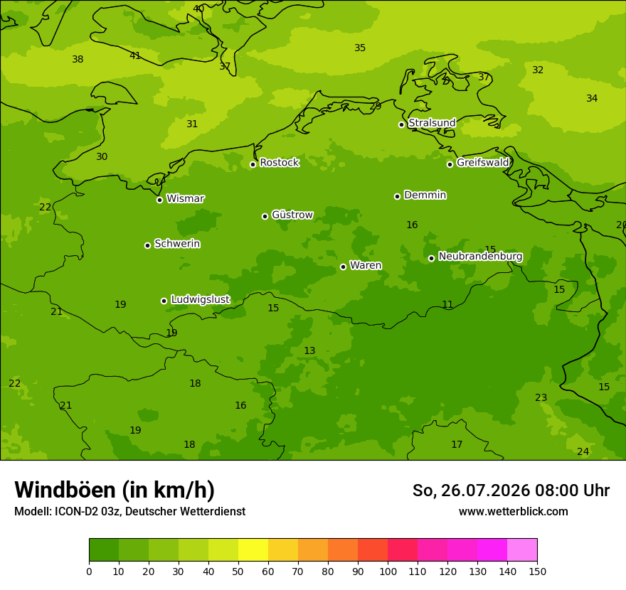 Maximale Windböen