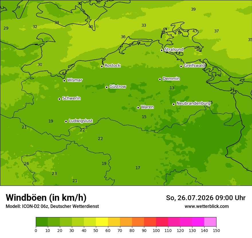 Maximale Windböen