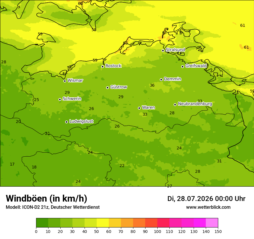 Maximale Windböen