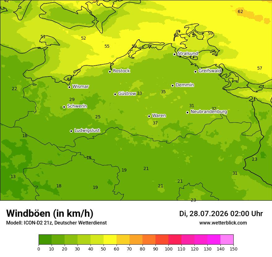 Maximale Windböen