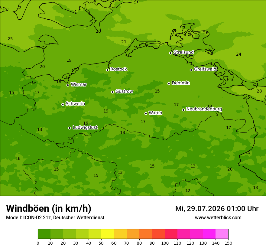Maximale Windböen