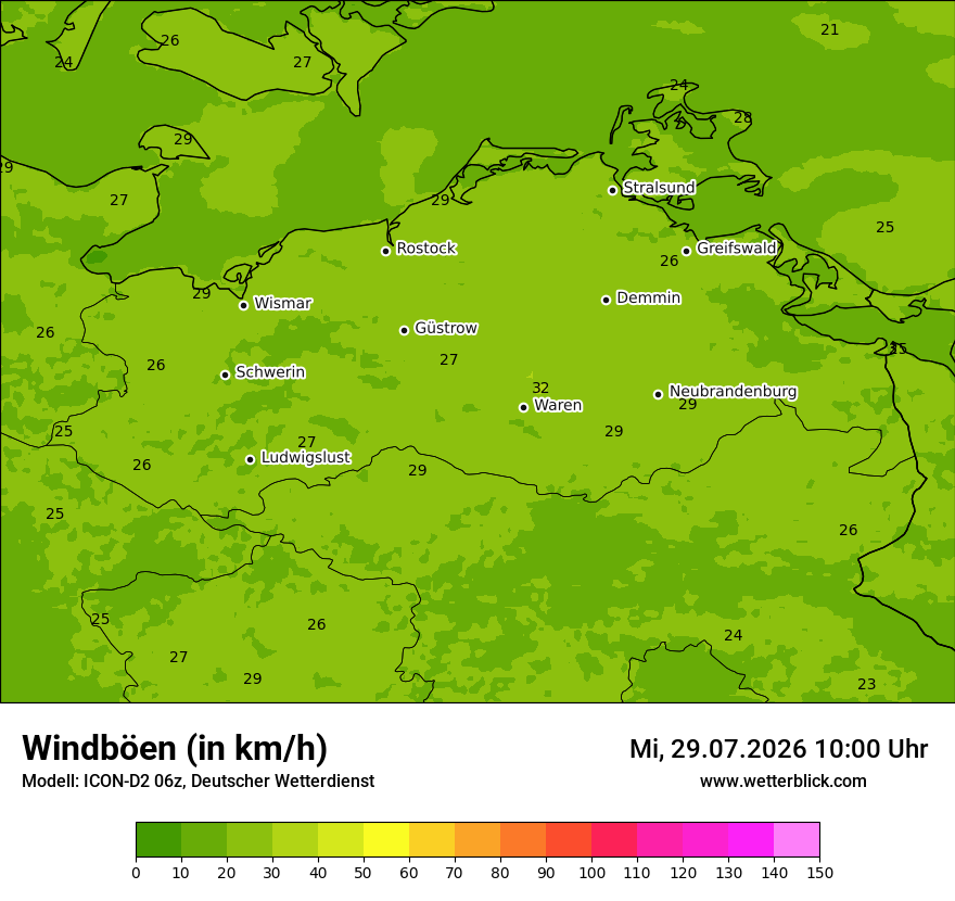 Maximale Windböen
