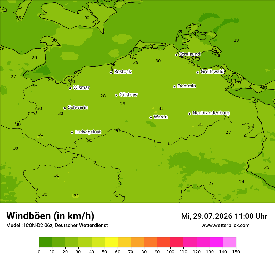 Maximale Windböen