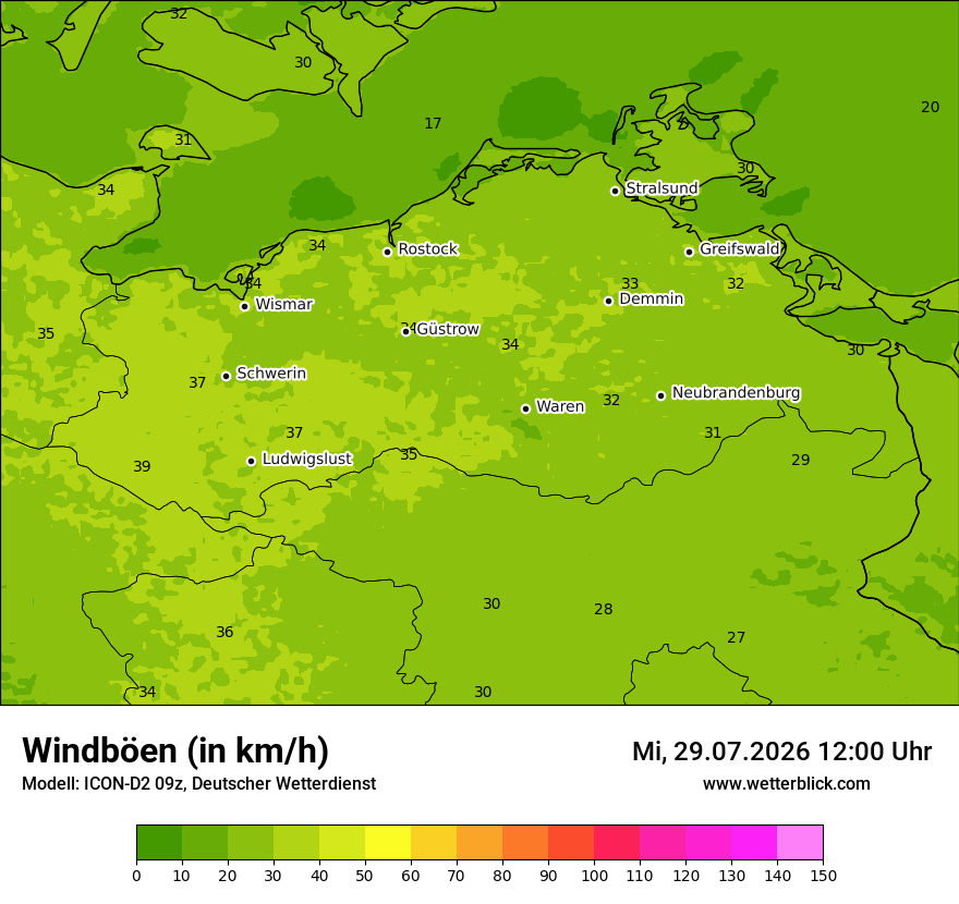 Maximale Windböen