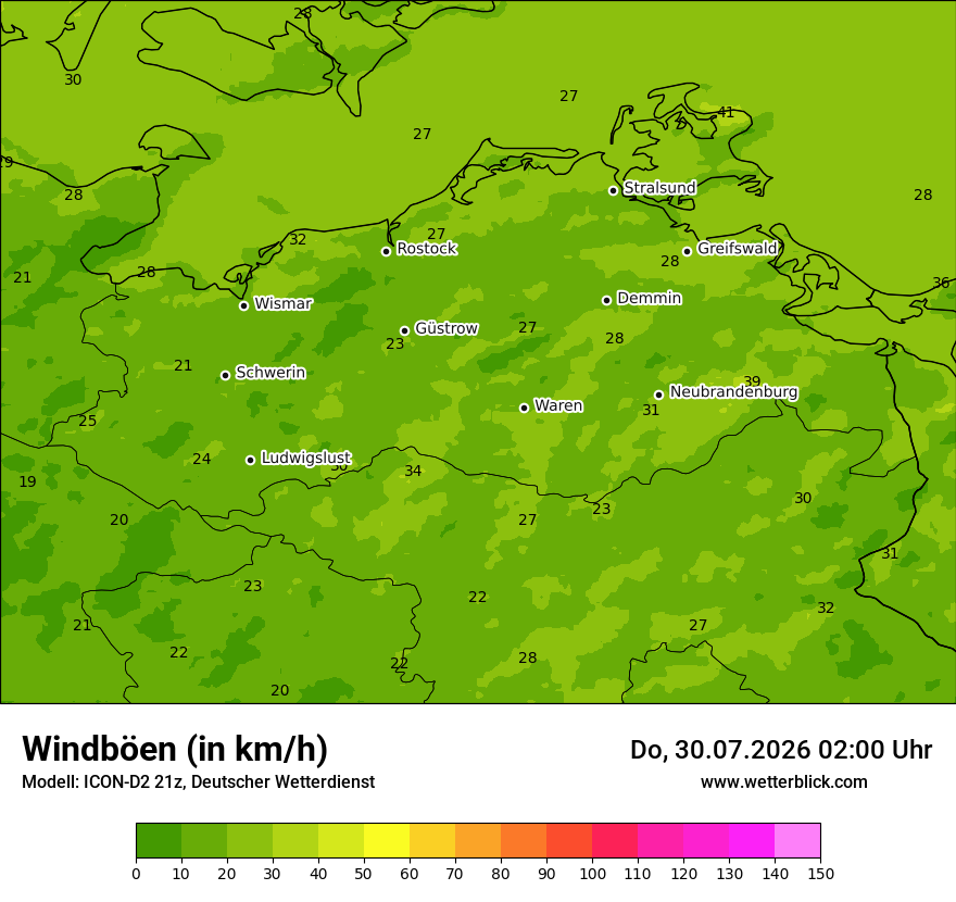 Maximale Windböen