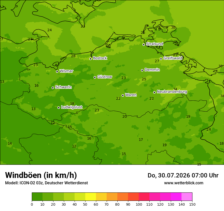 Maximale Windböen