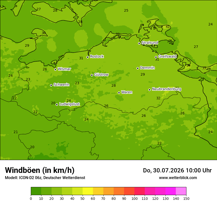 Maximale Windböen