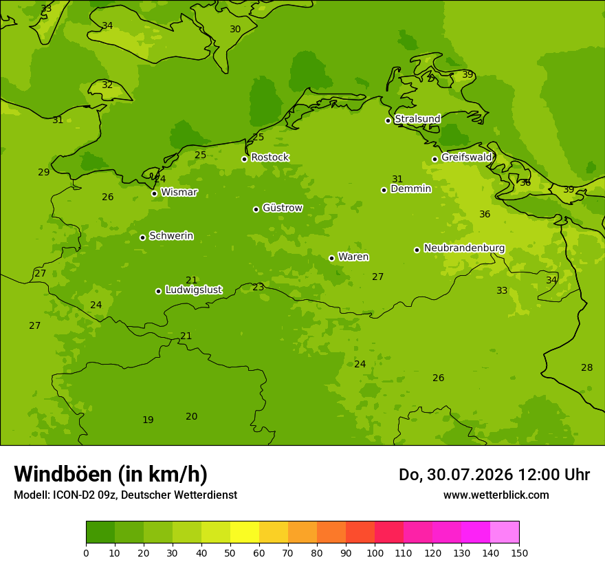 Maximale Windböen
