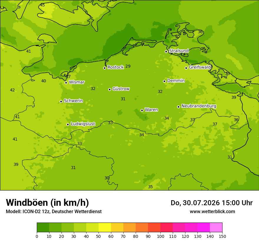 Maximale Windböen