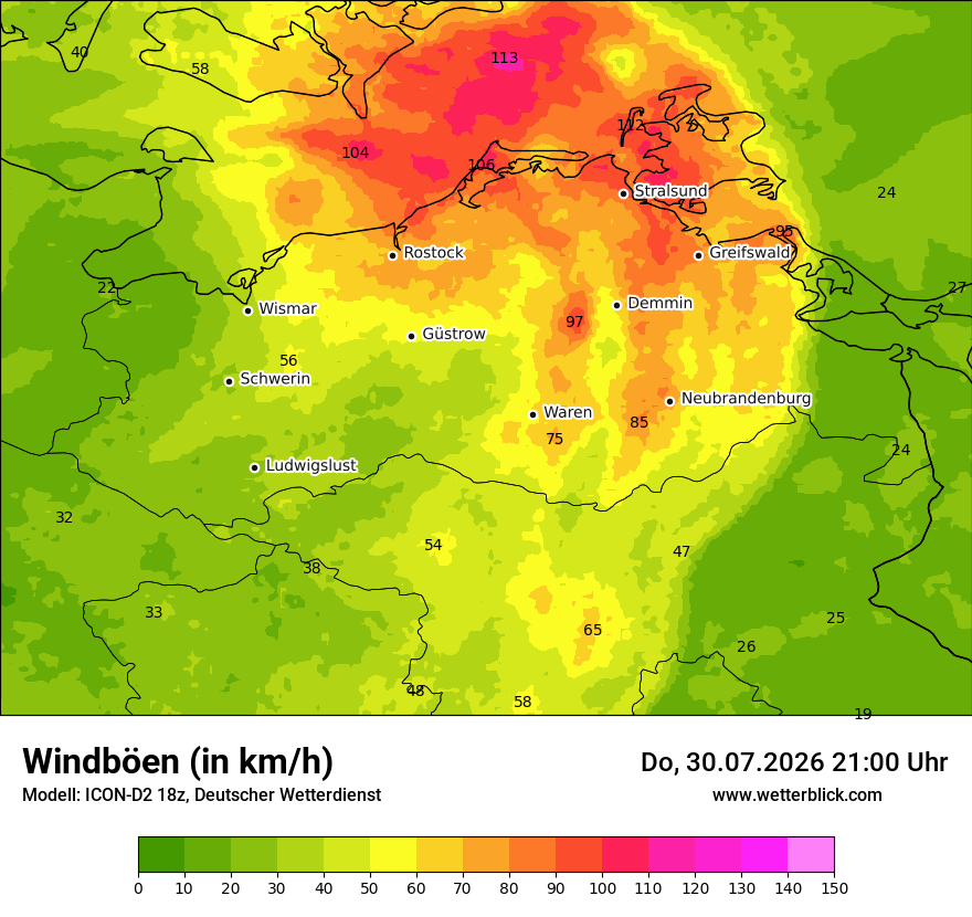 Maximale Windböen
