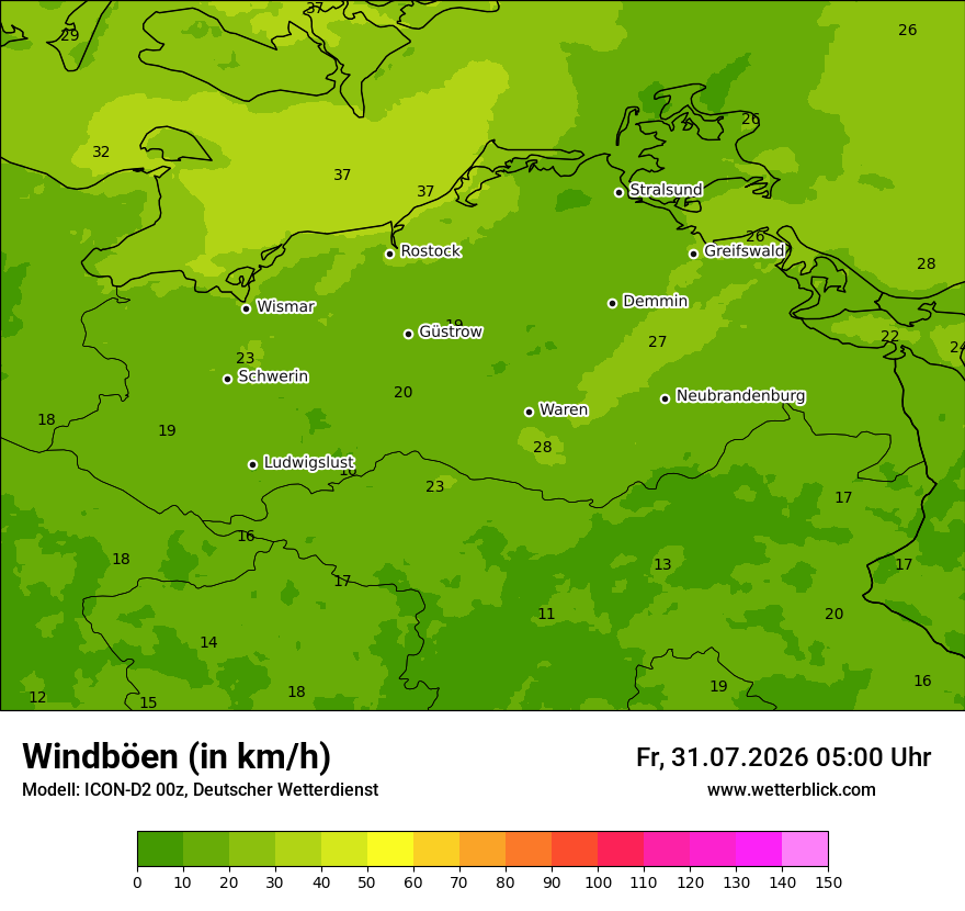 Maximale Windböen