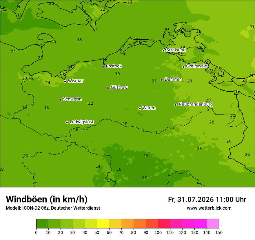 Maximale Windböen