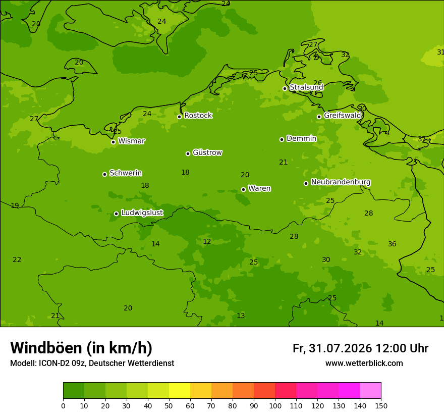 Maximale Windböen