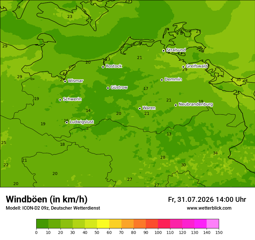 Maximale Windböen