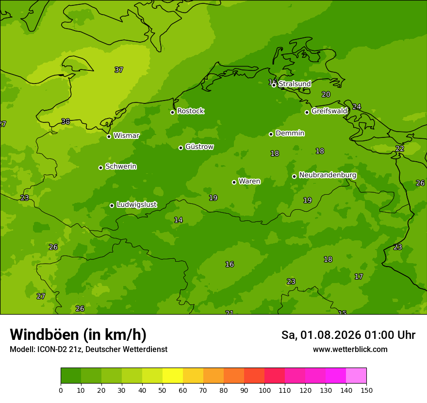 Maximale Windböen