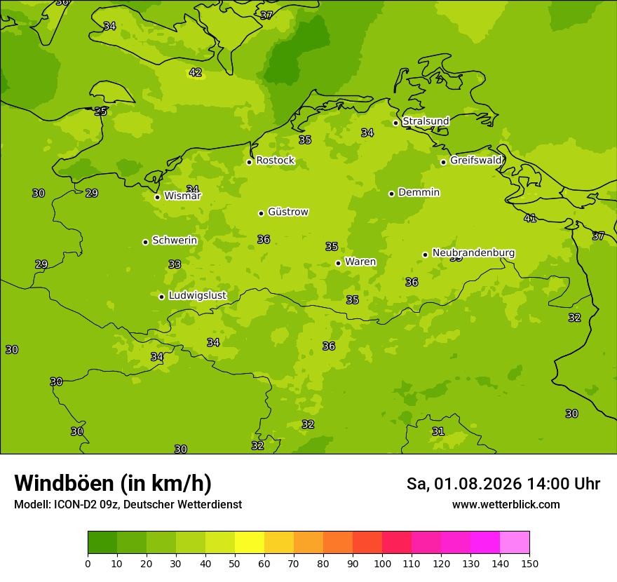 Maximale Windböen