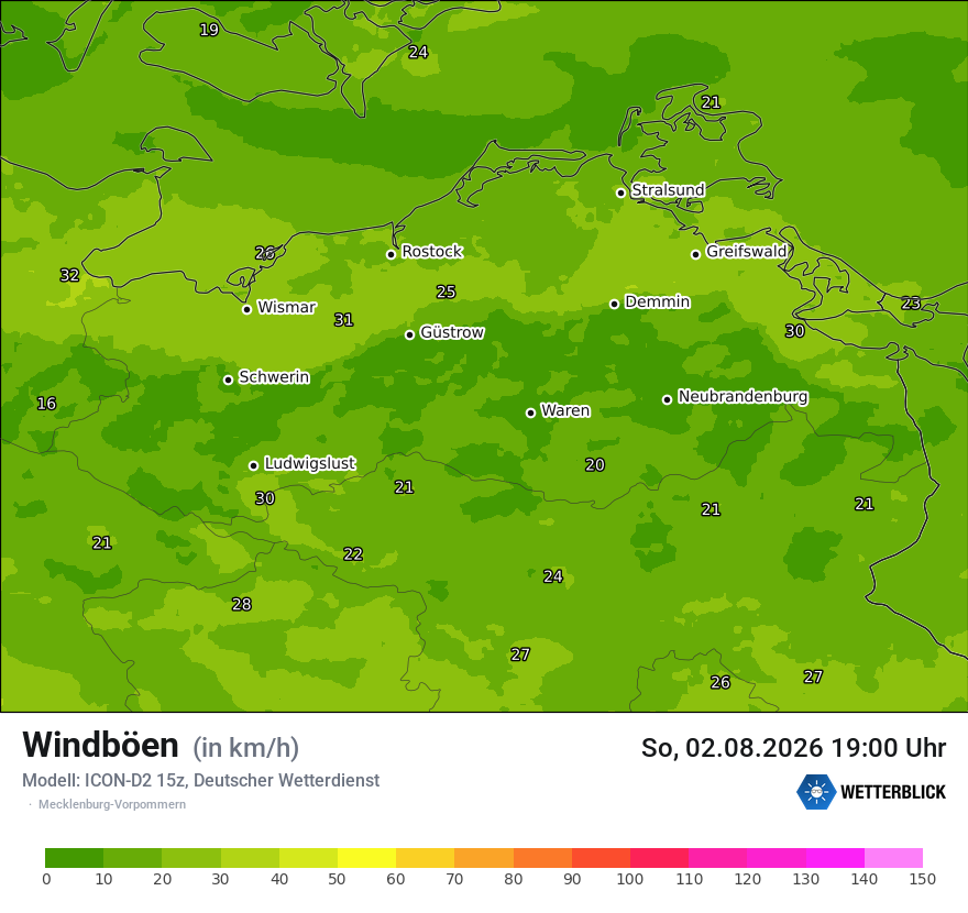 Maximale Windböen