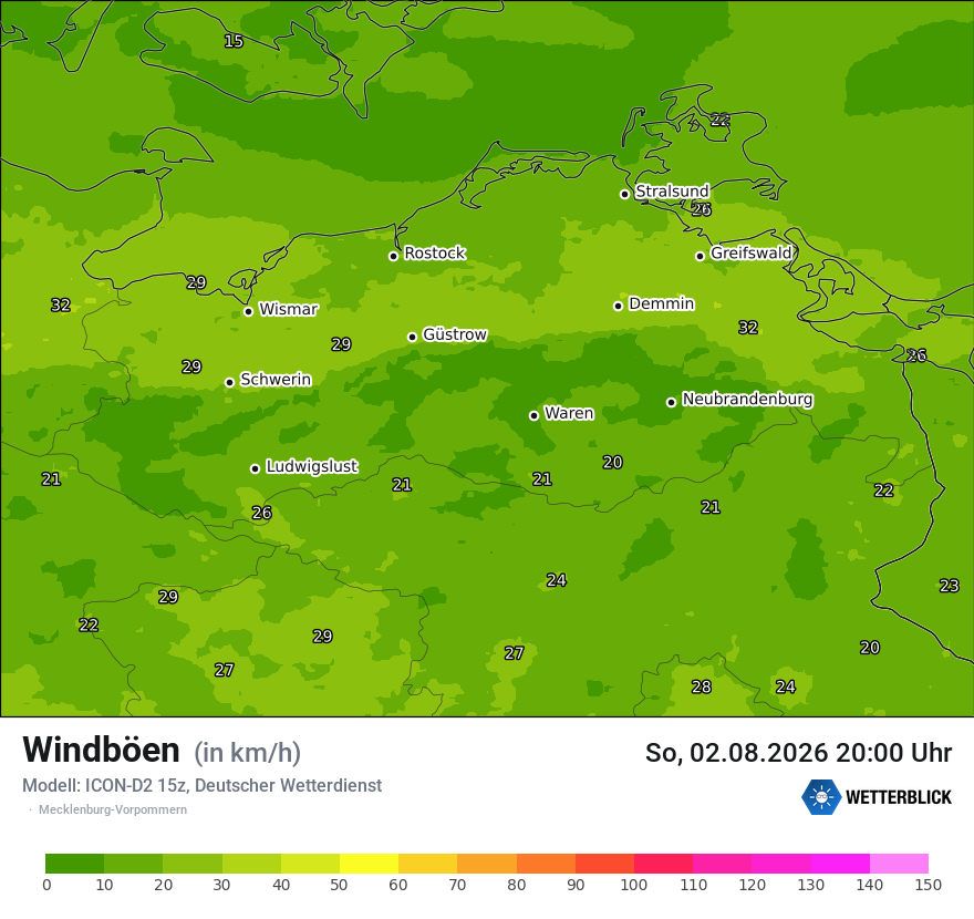 Maximale Windböen