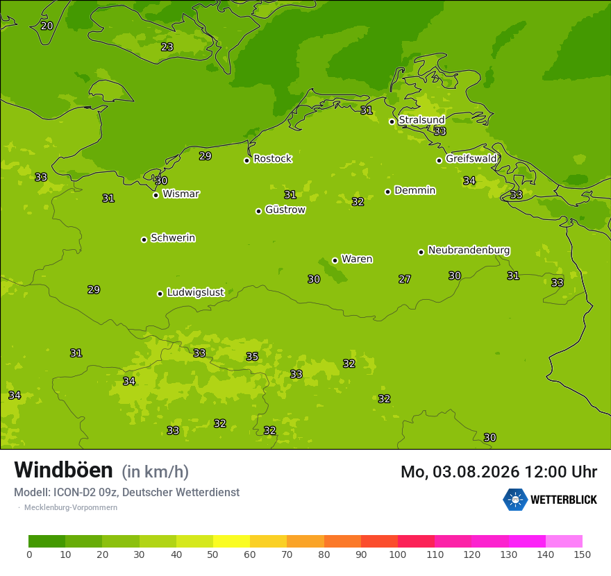 Maximale Windböen