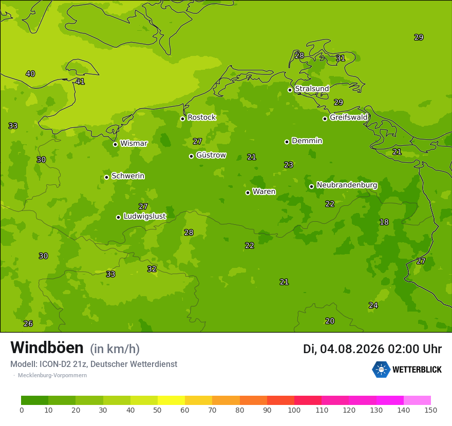 Maximale Windböen