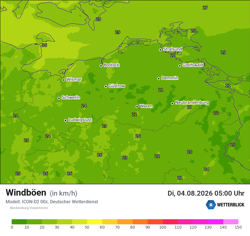 Maximale Windböen